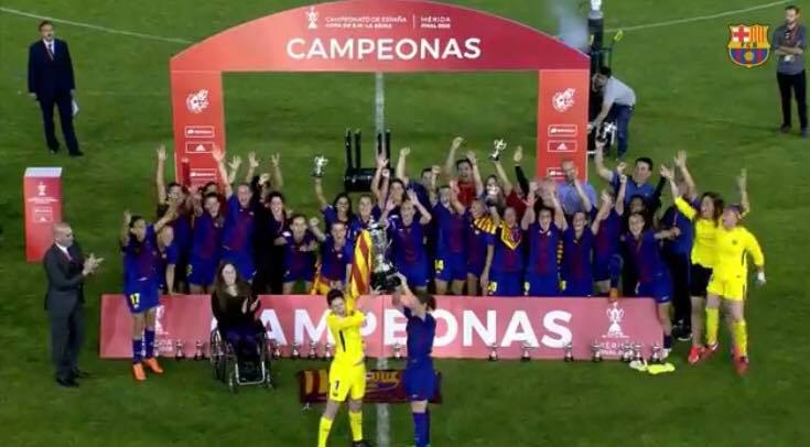 “FC  Barcelona  Femenino-Atlético  de  Madrid:¡Campeonas  de  la  Copa  delaReina!(1-0)<br> バルサレディース、アトレチコマドリードを倒してコパデラレイナ優勝！スペインチャンピオン！”